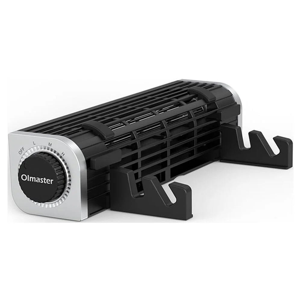 Olmaster CF-1691 USB Cooling Fan Pad Stand Fan Bracket,Black, Horizontal Design