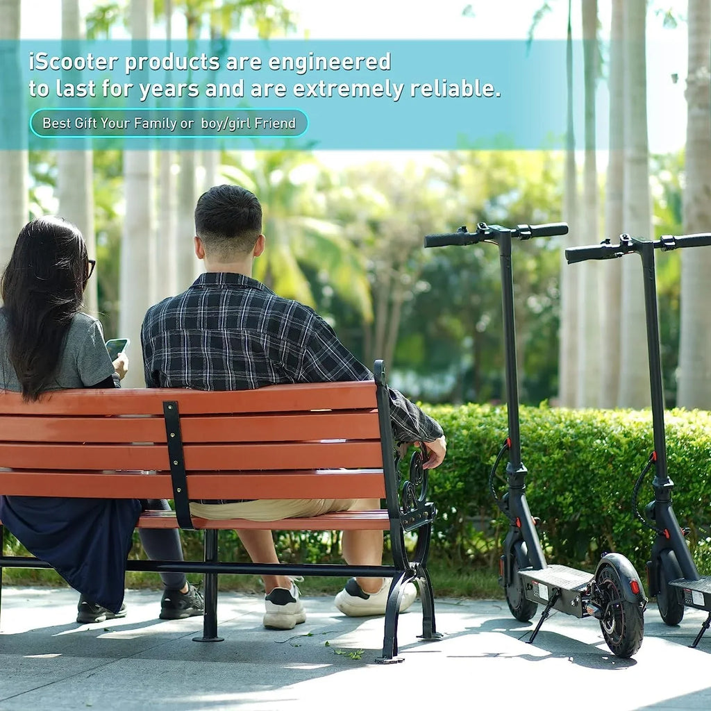 iScooter Max Electric Scooter, 500 W Motor Max Speed 30 km, 18-25 Miles Long-Range Energy Source for Adults,10 In Solid Tires, Foldable and Portable Commuting with Double Braking System
