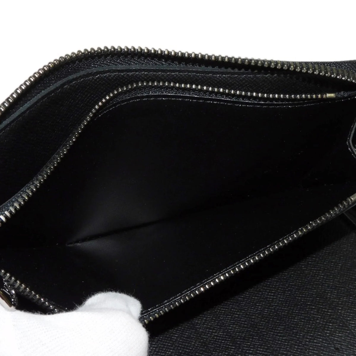 Pre-Owned LOUIS VUITTON Long Wallet Zippy Vertical LV Logo Round Zipper Random Access Memory Eclipse Noir M62295 Men's Billfold (Good)