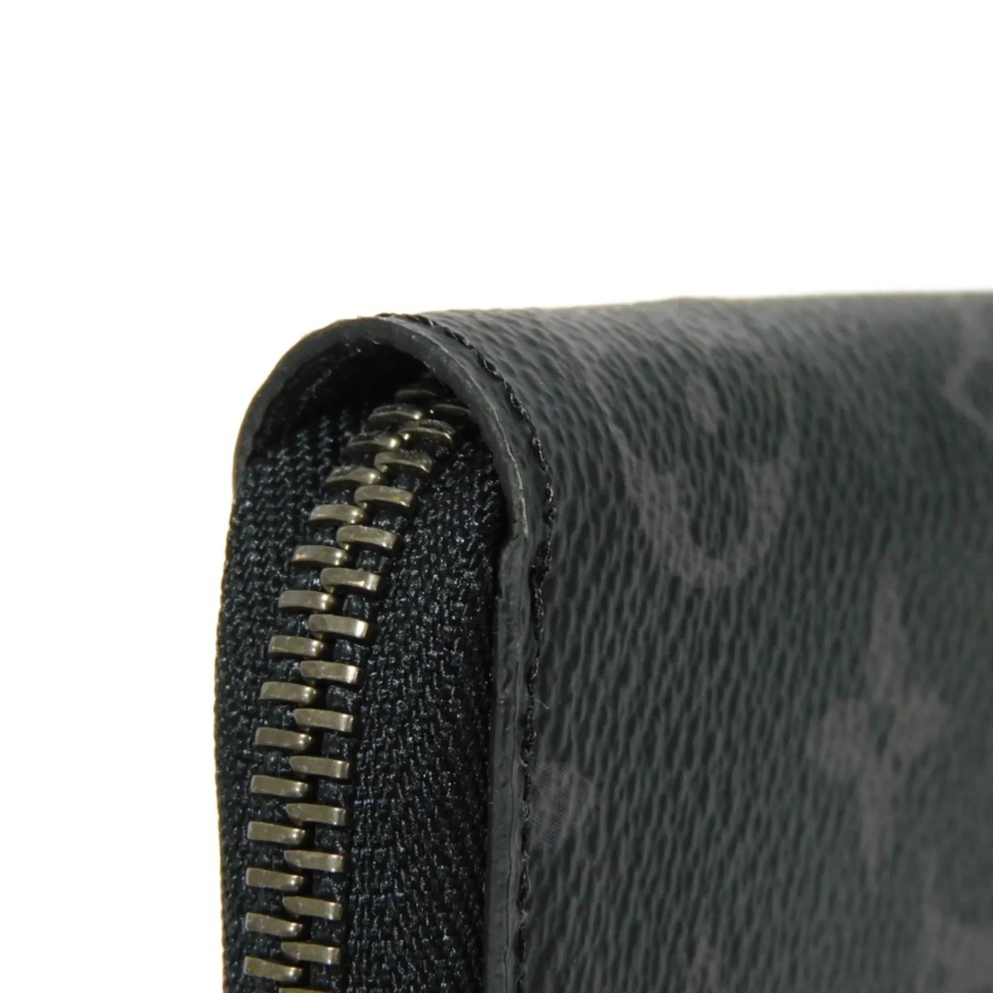 Pre-Owned LOUIS VUITTON Long Wallet Zippy Vertical LV Logo Round Zipper Random Access Memory Eclipse Noir M62295 Men's Billfold (Good)