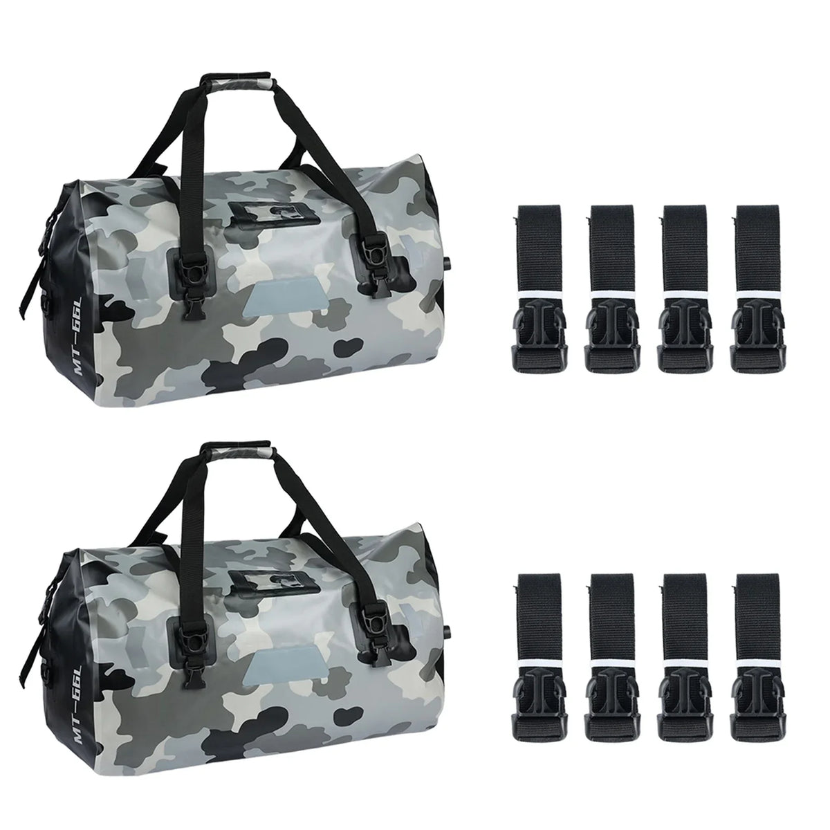 Htovila Motorcycle PVC Waterproof Reflective Luggage Bag Motorcycle Duffel Bag Luggage for Skiing Travel Boating Hiking Camping