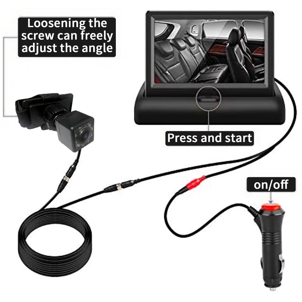 Docooler Car 4.3'' Car Monitor with Infrared Night Vision Plug and Play View Infant in Rear Facing Seat with Wide Crystal Clear View Easily to Observe The 's Every Move