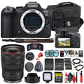 Canon EOS R6 Mark II Mirrorless Camera (5666C002) + Canon RF 24-70mm Lens + 64GB Memory Card + Case + Processor Photo Software + 2 x LPE6 Power Unit + External Charger + Card Reader + More