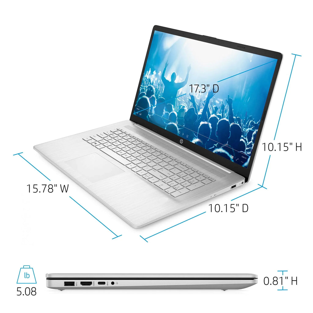 HP High Performance Business (2022) | 17.3" FHD (1920 x 1080) IPS | 11th -1135G7 Heart Iris Xe Graphics | 12GB DDR4 | 256GB Solid State Drive | Fullsize Keyboard | Windows 10 Pro | TLG 32GB USB