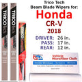 2018 Honda CR-V Beam Blade Wipers (Set of 3) w/Rear Wiper