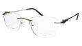 Paul Vosheront Tapered Square Gold & Black Acetate Optical Random Access Memory 52-18-135 37
