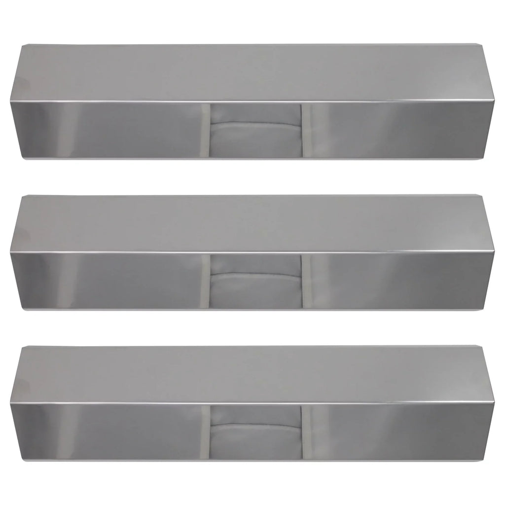 3-Pack BBQ Grill Heat Shield Plate Tent Replacement Parts for Charmglow 810-8410-S - Compatible Barbeque Stainless Steel Flame Tamer, Guard, Deflector, Flavorizer Bar, Vaporizer Bar, Burner Cover 15"
