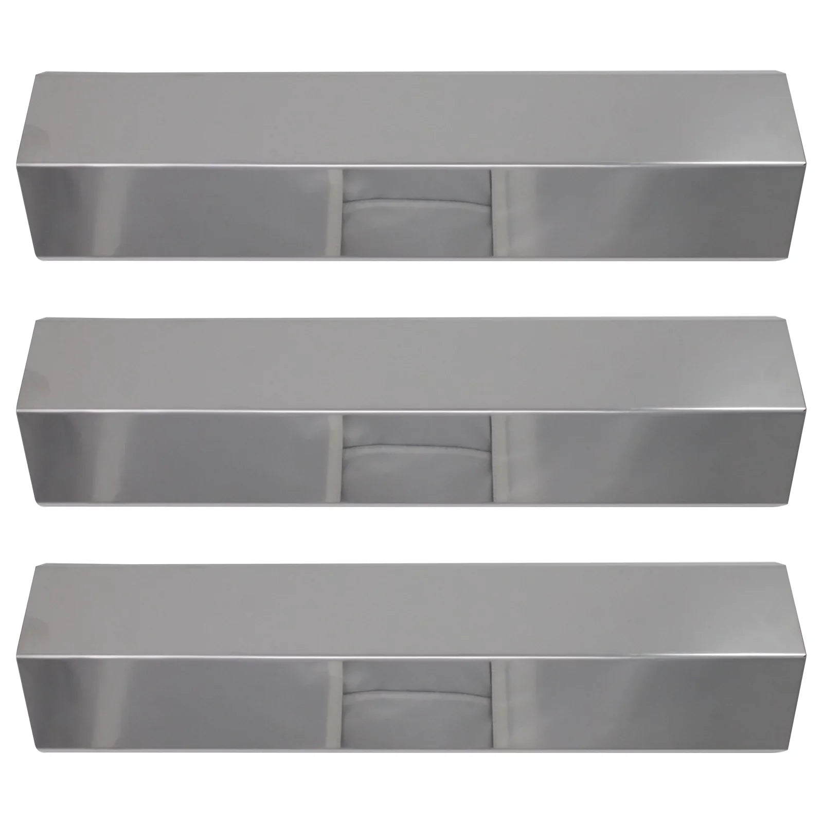 3-Pack BBQ Grill Heat Shield Plate Tent Replacement Parts for Charmglow 810-8410-S - Compatible Barbeque Stainless Steel Flame Tamer, Guard, Deflector, Flavorizer Bar, Vaporizer Bar, Burner Cover 15"