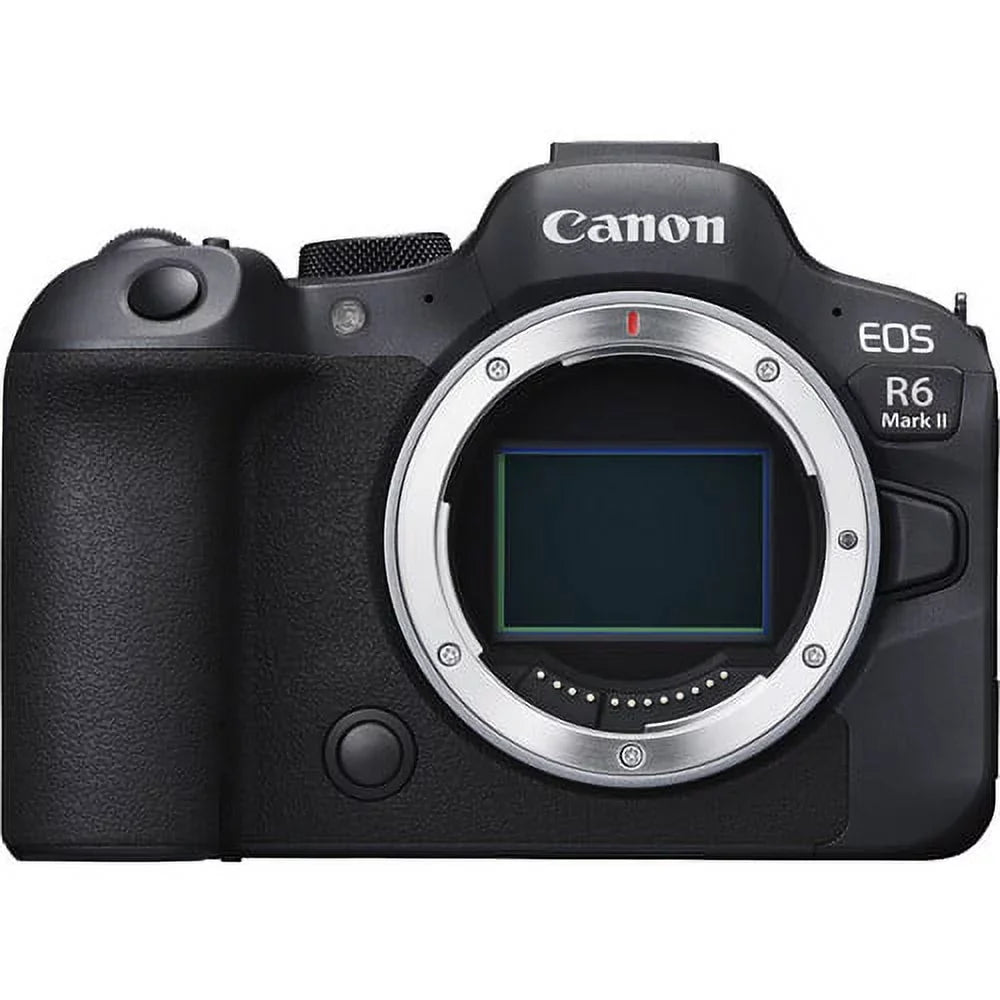 Canon EOS R6 Mark II Mirrorless Camera (5666C002) + Canon RF 24-70mm Lens + 64GB Memory Card + Case + Processor Photo Software + 2 x LPE6 Power Unit + External Charger + Card Reader + More