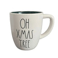 Rae Dunn OH XMAS TREE Christmas Coffee Cup Mug Random Access Memory 18 Oz