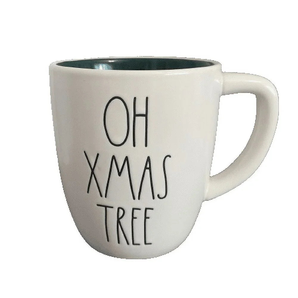 Rae Dunn OH XMAS TREE Christmas Coffee Cup Mug Random Access Memory 18 Oz