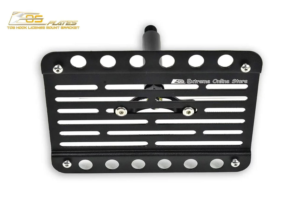 Extreme Online Store Replacement for 2006-2008 Mazda Miata NC | EOS Plate Version 1 Mid Sized Front Bumper Tow Hook License Relocator Mount Bracket Tow-226
