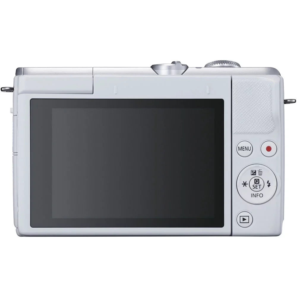 Canon EOS M200 Mirrorless Camera with 15-45mm and 55-200mm Lenses (White) (3700C009) + 64GB Card + Charger + LPE12 Energy Source + Card Reader + Processor Photo Software + HDMI Cable + Case + More