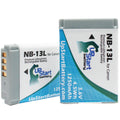 2x Pack Compatible Canon G7 X Cell Compatible - For Canon NB-13L Digital Camera Cell (1250mAh, 3.6V, Lithium-Ion)