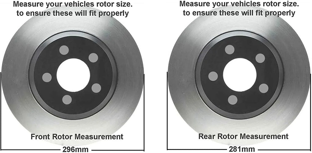 Detroit Axle - Brake Kit for 2006-2018 Toyota Rav4 11.65" Front & 11.06" Rear Drilled and Slotted Disc Rotors Memory Brakes Pads 2007 2008 2009 2010 2011 2012 2013 2014 2015 2016 2017 Replacement