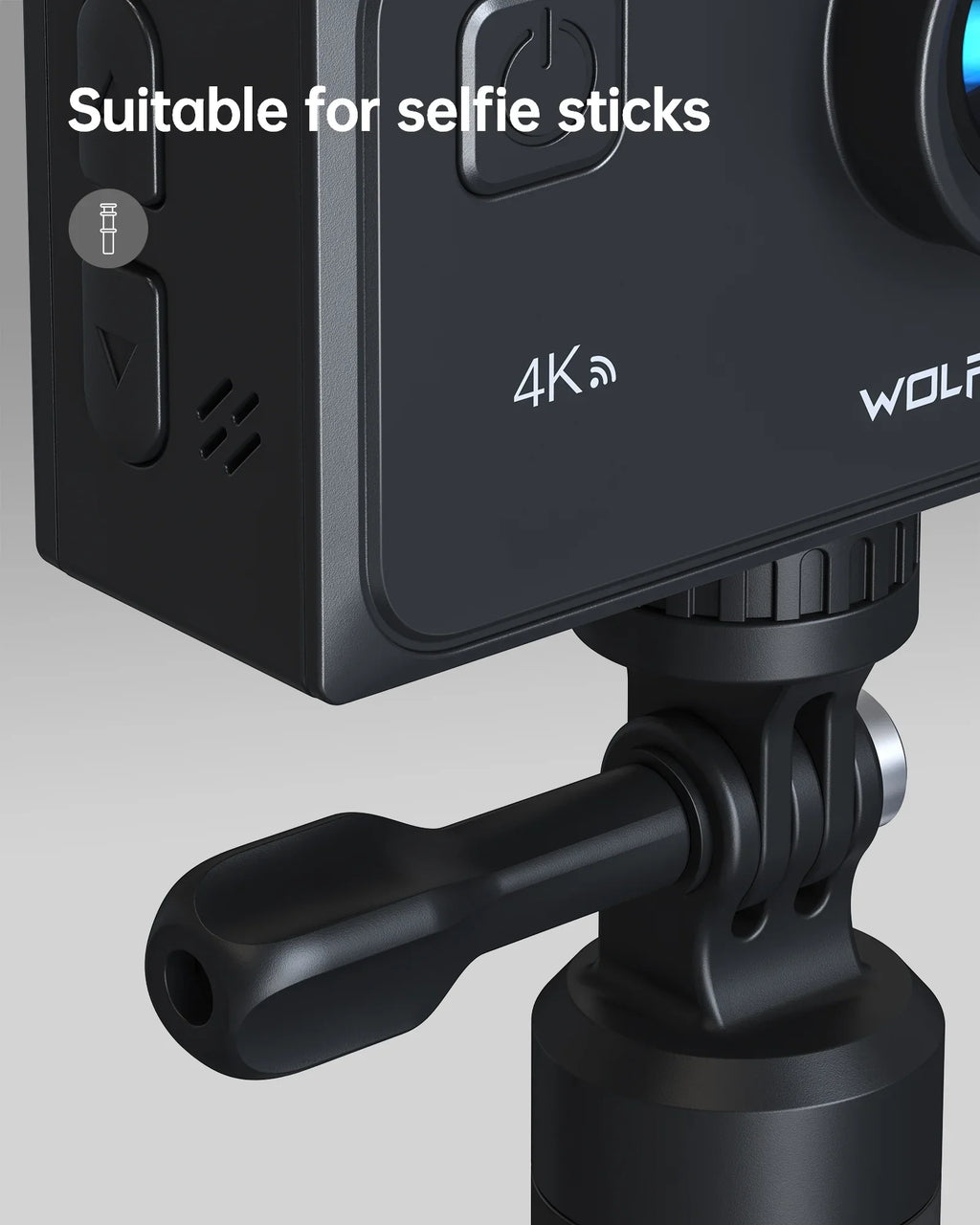 WF Action Cam 4K 60FPS 24MP Sport Camera 40M Underwater Camera Waterproof with Touch Display Vlog Camera EIS Remote Control 170° Wide Angle