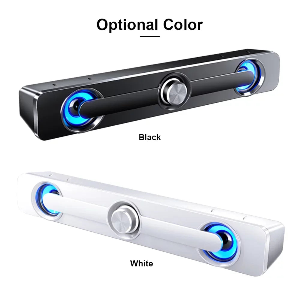 Radirus V-111 Computer Speaker, USB Wired Powerful Bar Stereo Subwoofer Bass Speaker, Surround Sound Box for PC Phone Tablet MP3 MP4, Audio Equipment for Home Theater-Like Audio Quality