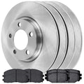 AutoShack Front and Rear Brake Rotors and Memory Pads Kit Replacement for 2012-2020 Dodge Grand Caravan Journey 2012-2016 Chrysler Town & Country 2013-2015 Memory C/V 2012 VW Routan 2.4L 3.6L V6 AWD FWD