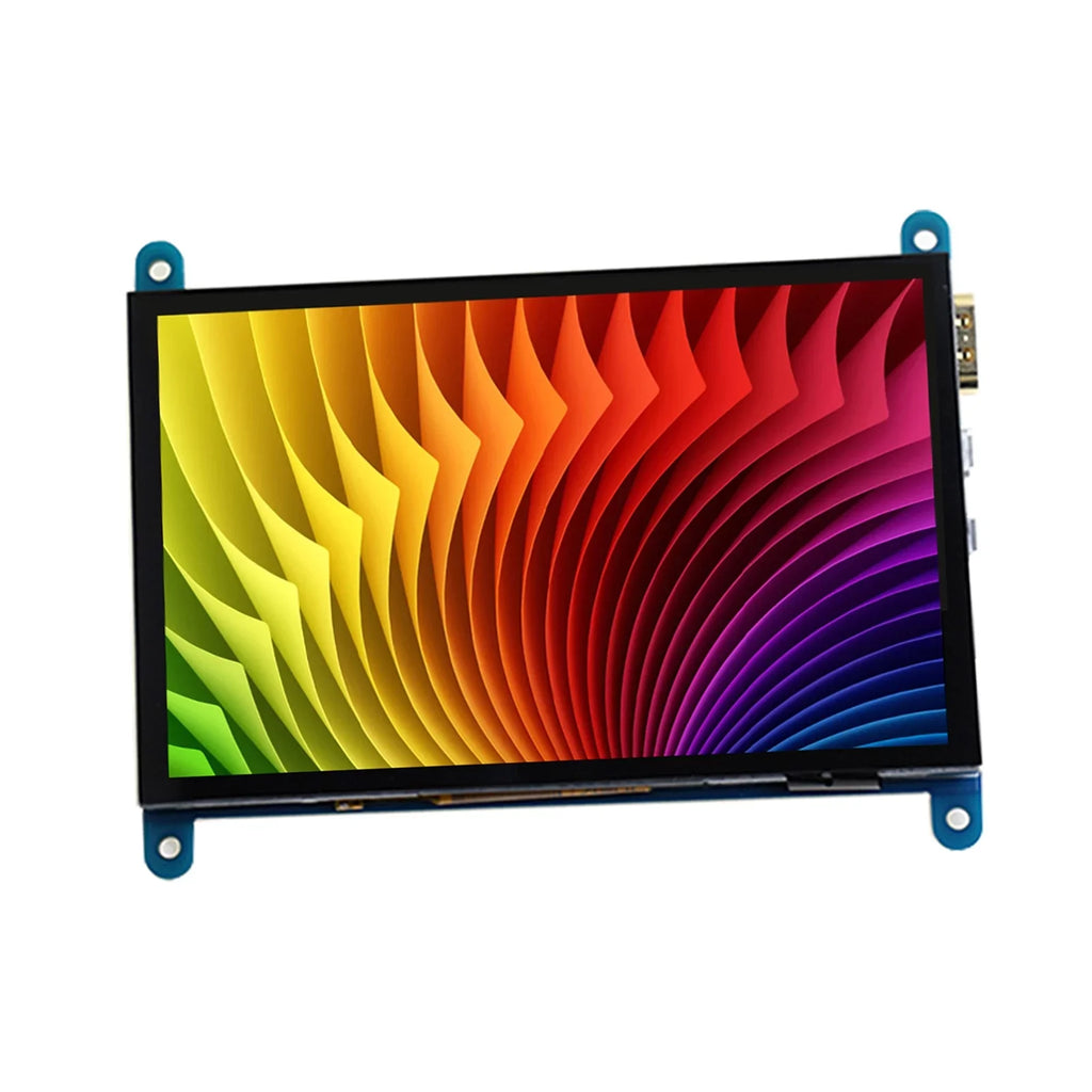 walmeck 5 Inch Capacitive Display Display 800*480 Resolution Small Portable with USB Interface Compatible with Raspberry Pi Educational Tool