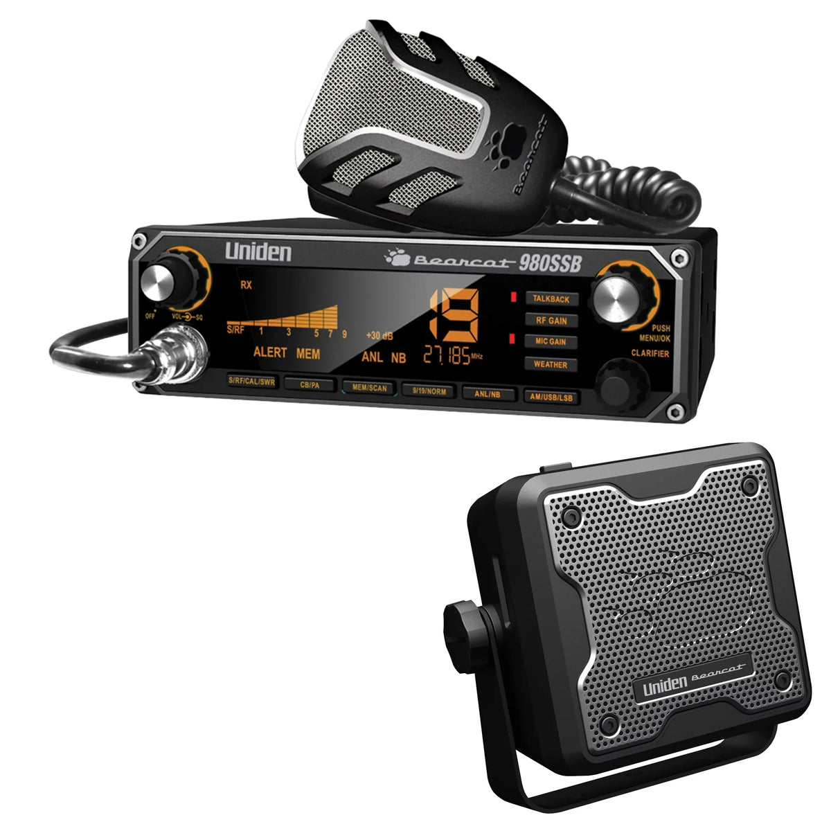 Uniden BEARCAT 980SSB CB Radio with SSB and BC15 Accessory CB/Scanner Speaker