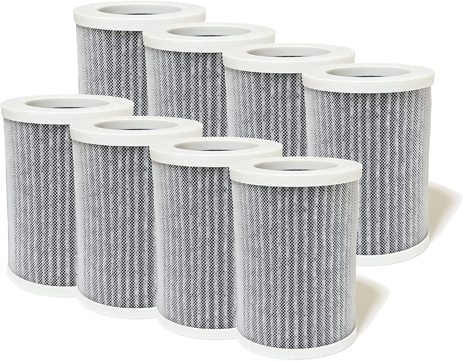 3-in-1 True HEPA with Activated Carbon Replacement Filters Compatible with Pure Enrichment Purezone Portable Mini Air Purifier (PEPERSAP), 8 Packs