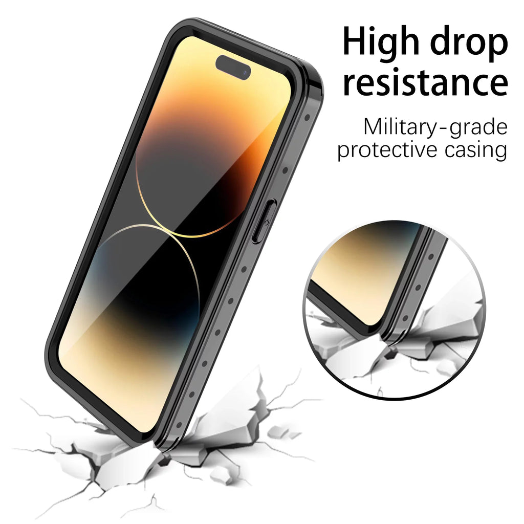 SaniMore for iPhone 14 Pro Max 6.7" 2022 Case with Built-in Display Protector Dustproof Strong Drop Resistant Full Body Protective Waterproof Cover for iPhone 14 Por Max 6.7 2022, Clear