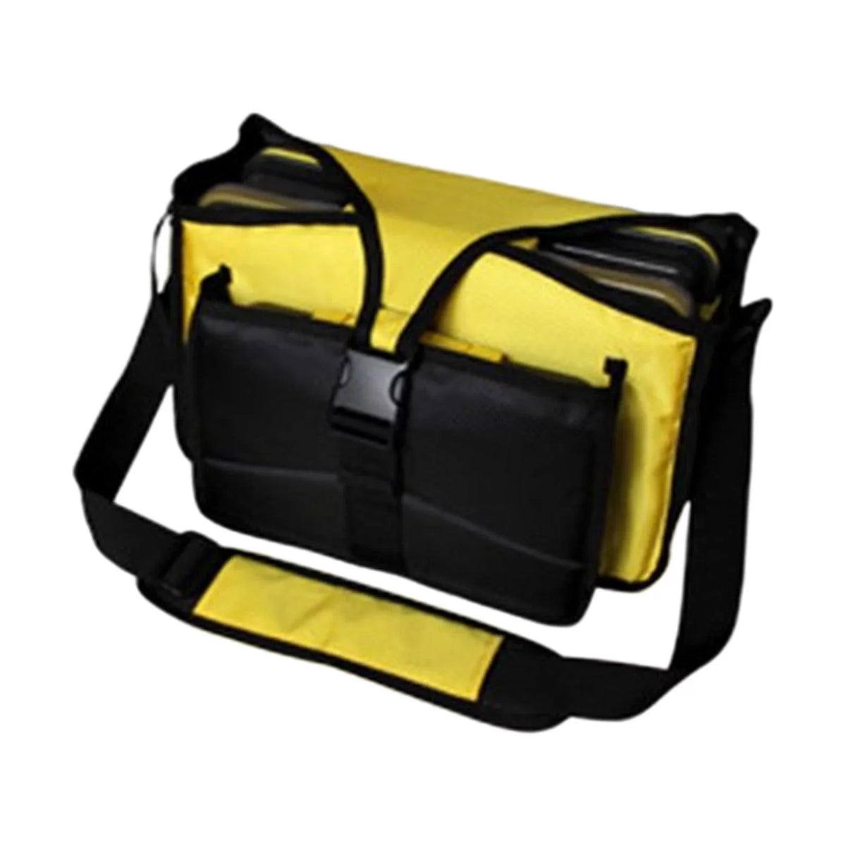 Fishing Tackle Bag fishing lures Bag Oxford Handbag Multiple Pockets Case Shoulder Bag Tackle Box Organizer for Travel Hiking Sea Fishing Yellow