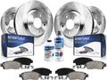 Detroit Axle - 5 Lugs Brake Kit for 08-13 Nissan Rogue 2008 2009 2010 2011 2012 2013 Disc Brake Rotors Random Access Memory Brakes Pads Replacement Front and Rear