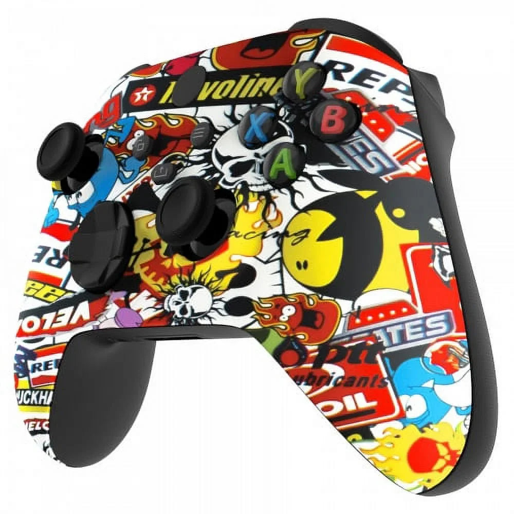 "Sticker Bomb" Xbox One X UN-MODDED Custom Controller Unique Design (with 3.5 jack)