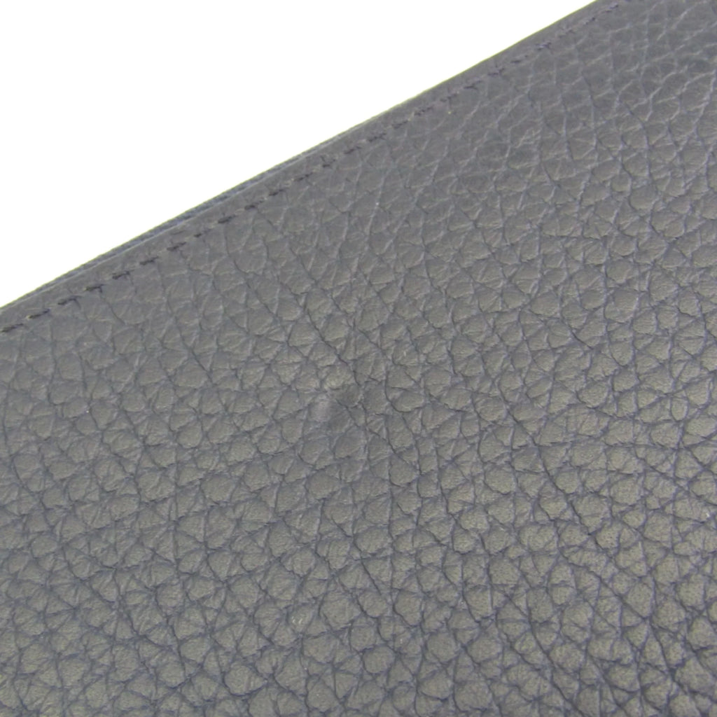 Pre-Owned Louis Vuitton Taurillon Zippy Wallet Vertical M58823 Unisex Taurillon Leather Long Wallet (bi-fold) Navy (Good)