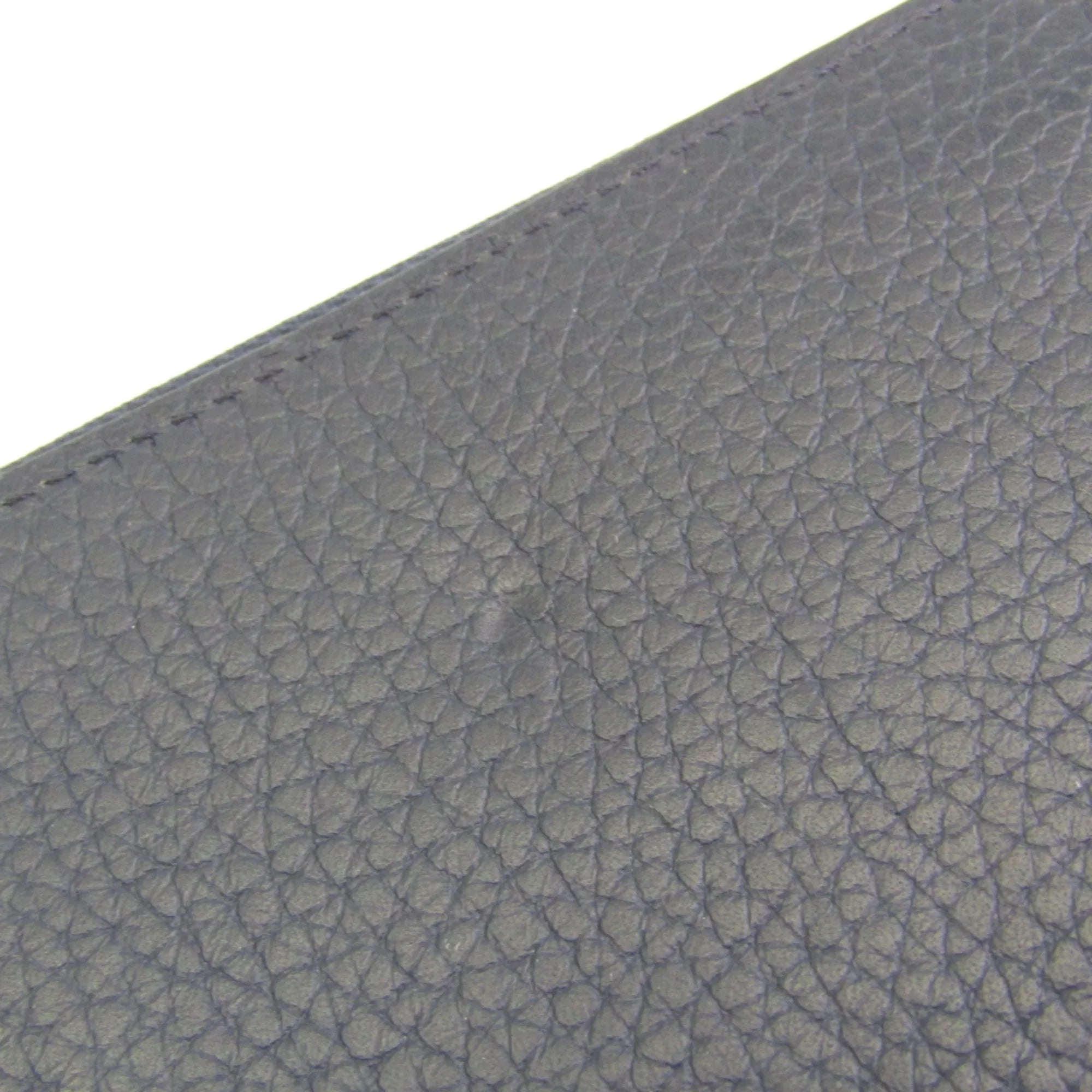 Pre-Owned Louis Vuitton Taurillon Zippy Wallet Vertical M58823 Unisex Taurillon Leather Long Wallet (bi-fold) Navy (Good)