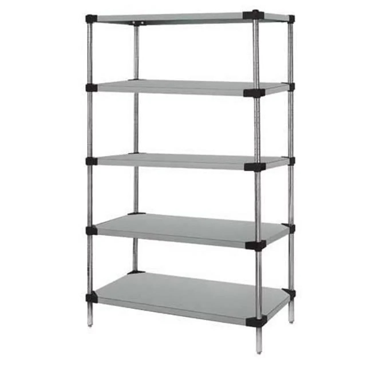 Quantum Storage WRS5-86-1454SS Solid 5-Shelf Starter Units - Stainless Steel, 14 x 54 x 86 in.