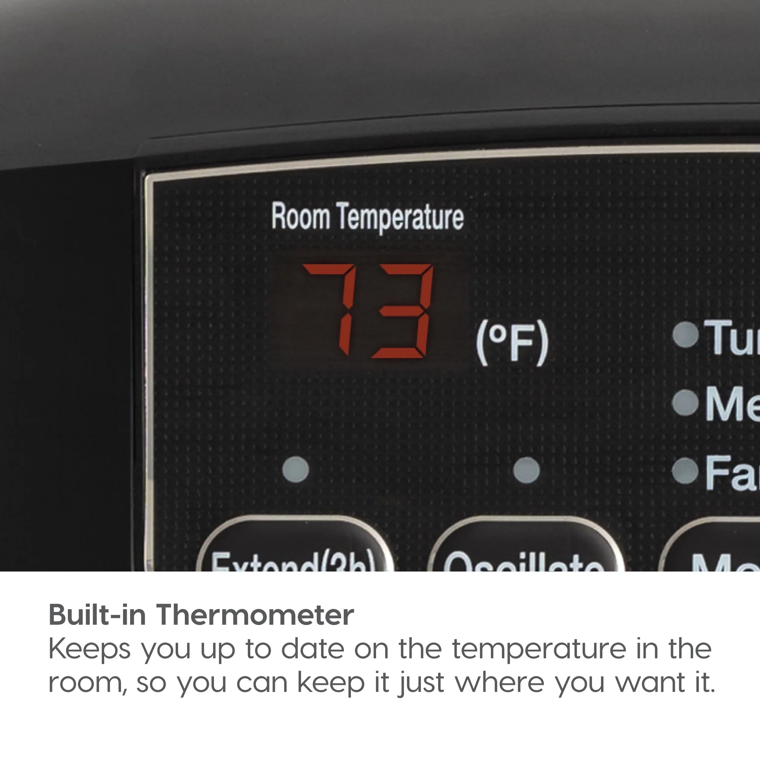 IRIS USA WOOZOO 1500-Watt Oscillating Portable Heater with Motion Sensor, Built-in Thermometer, Black