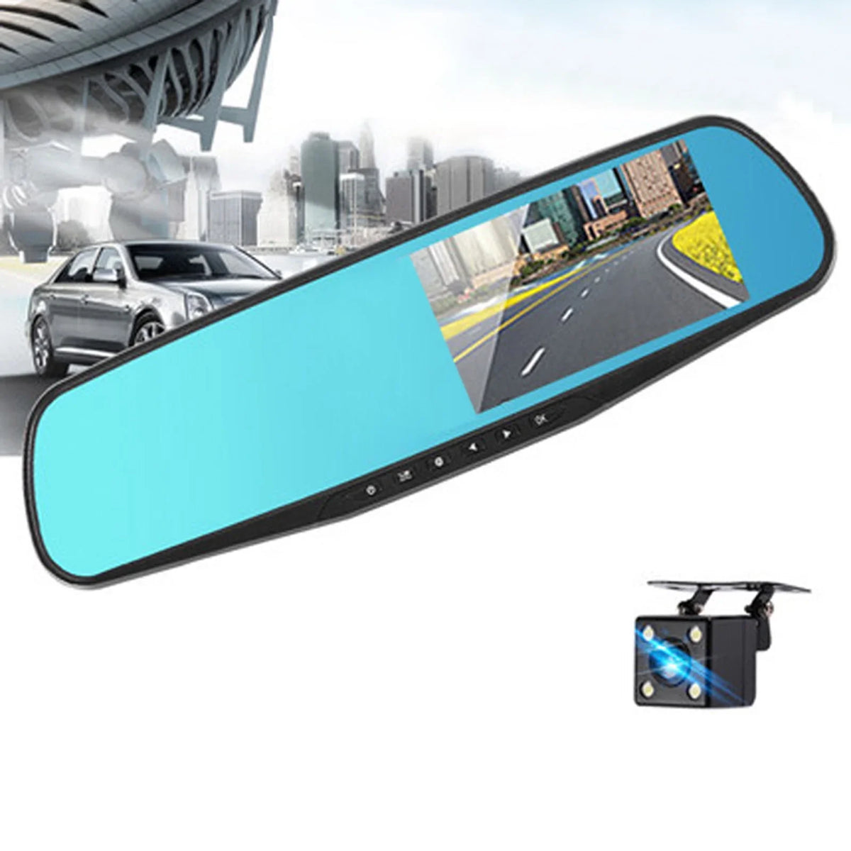 moobody Camera Car Driving Recorder - 1080P Full HD Dash Cam with 170°Wide Angle Lens, Loop Recording, and Motion Detection System for Optimal Security