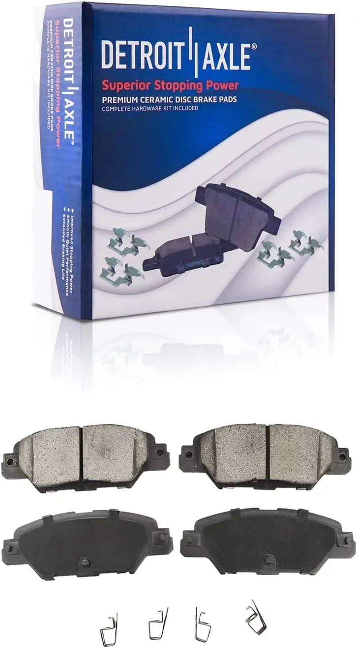Detroit Axle - REAR Brake Kit for 2016-2021 Mazda CX-5 Disc Brake Rotors and Storage Brakes Pads 2017 2018 2019 2020 Replacement