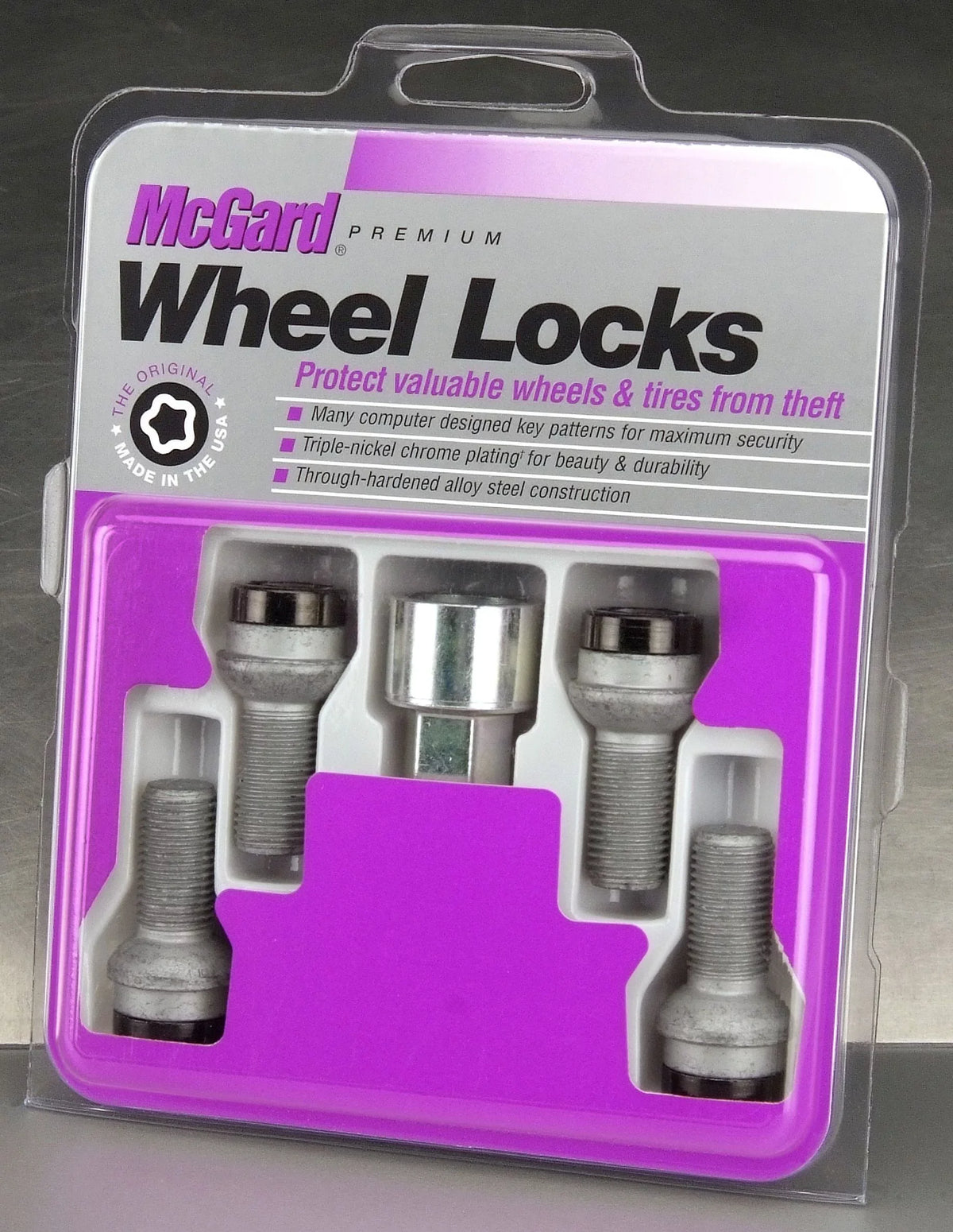 McGard 28318 Chrome/Black Bolt Style Radius Seat Lock Bolt Set Fits select: 2009-2019 VOLKSWAGEN JETTA, 2009-2019 VOLKSWAGEN TIGUAN