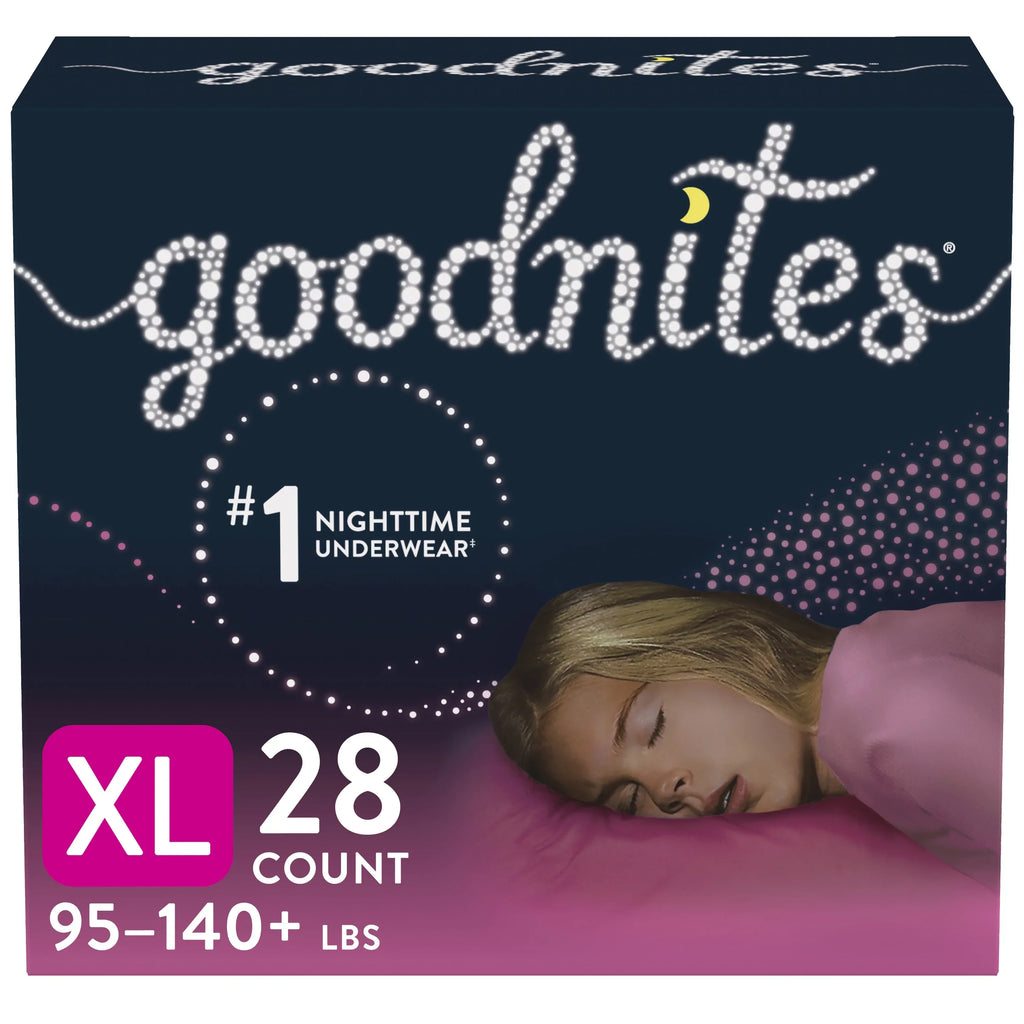Goodnites Nighttime Bedwetting Underwear for Girls, XL, 28 Ct (Select for More Options)