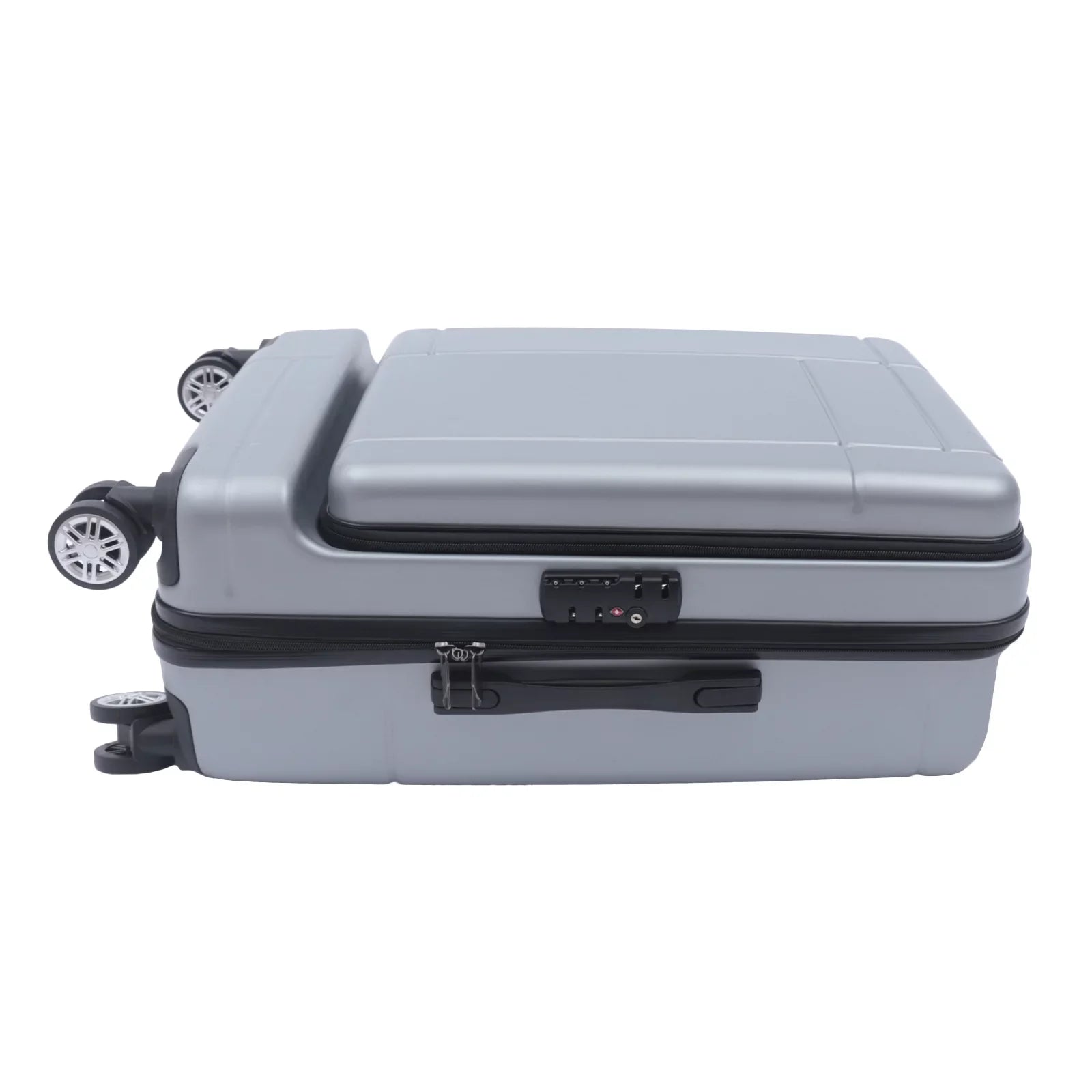 Wuzstar 24" Traveling Luggage PC+ABS Luggage Bags with TSA Lock Durable Spinner Wheels Hardside Carry On Suitcase , Silver