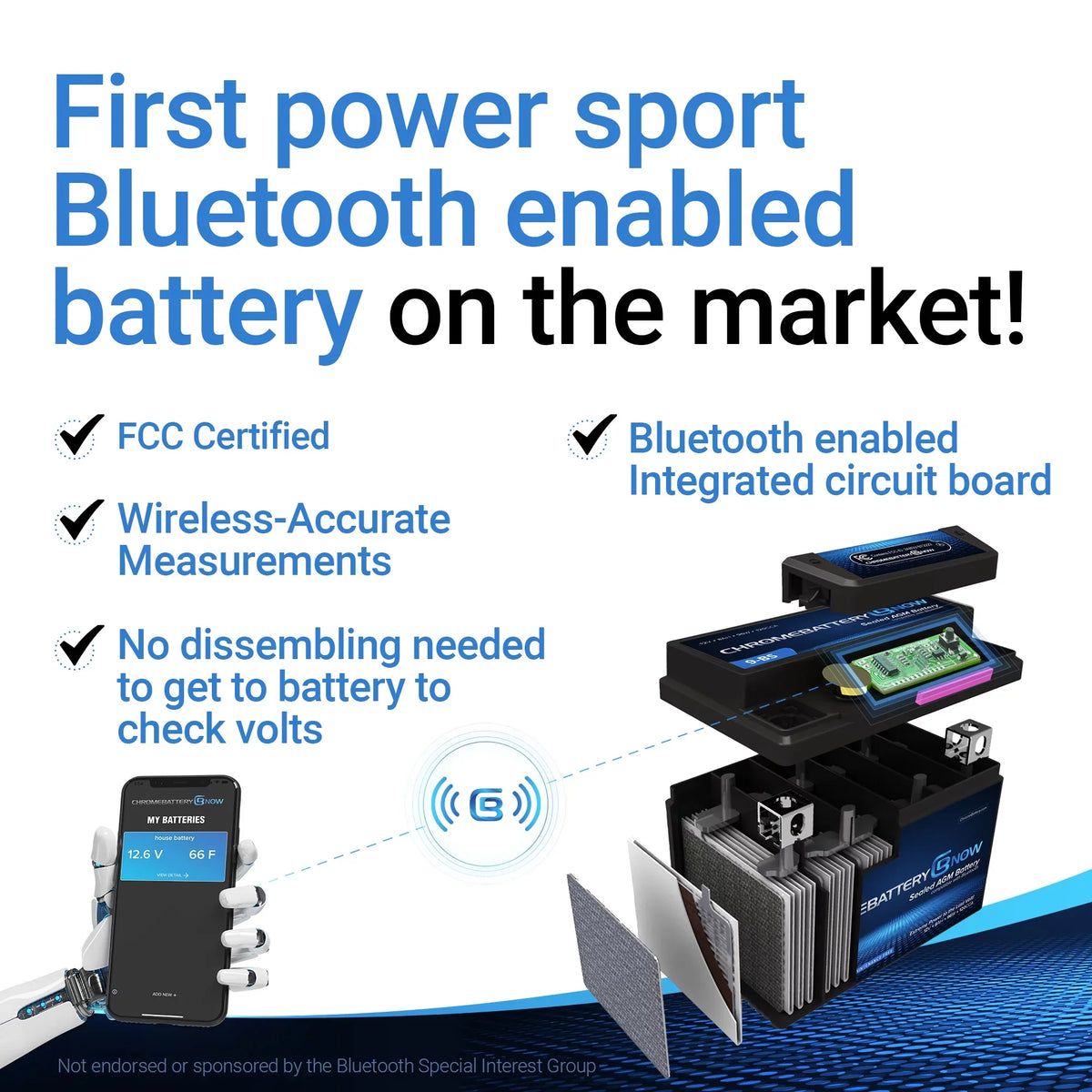 Chrome Cell Now Ytx20l-bs (20l-bs 12 Volt,18 Ah, 270 Cca) ligent Wireless Smartphone Connectivity AGM Energy Source for Personal Watercraft - Brp (sea-doo) 900 Gti 90 Years (2018 - 2020)