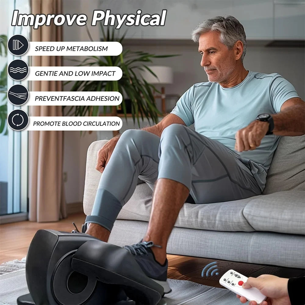 Under Desk Elliptical Machne Motorized Sitting Pedal Exerciser with Remote Control, Quiet Portable Leg Exerciser While for Teens Adults & Seniors