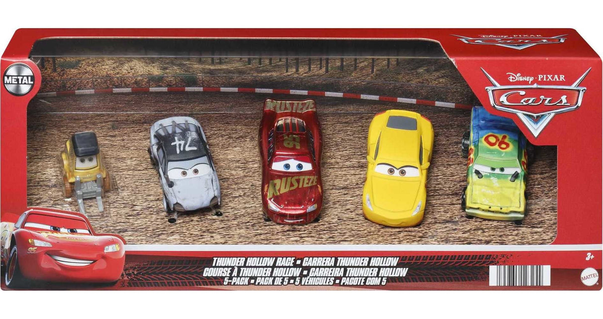 Disney Pixar Cars 3 Vehicle 5-Pack of Toy Cars, Thunder Hollow Race