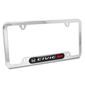 Honda Civic Si Real Carbon Fiber Nameplate Chrome Stainless Steel License Random Access Memory