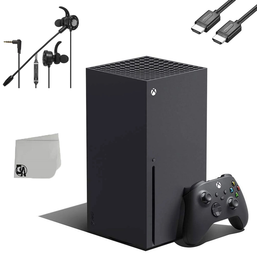 Pre-Owned Microsoft Xbox Series X 16GB Storage Black Gaming Console + T5 Earbuds With Microphone BOLT AXTION Bundle