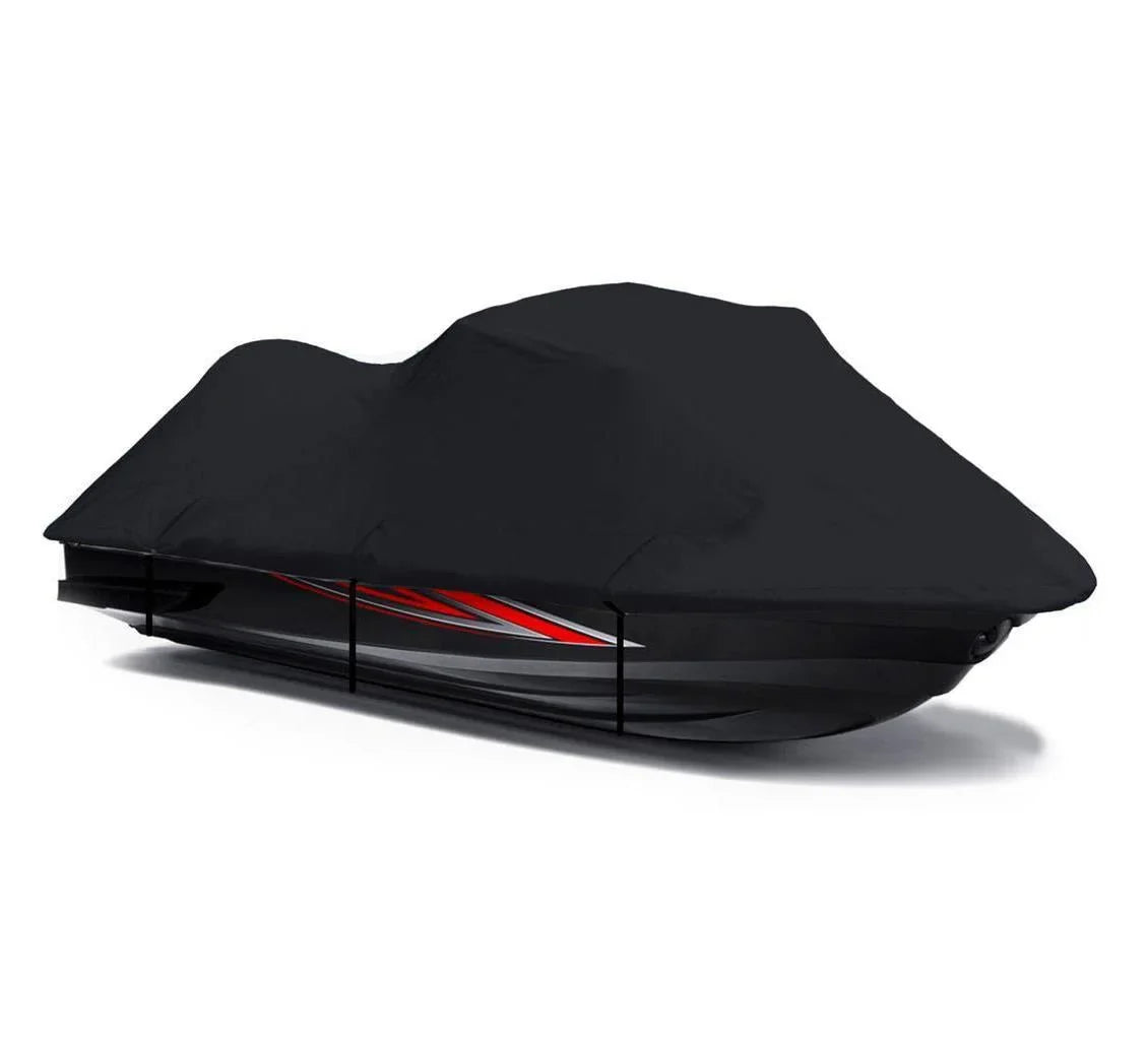 BLACK 600 DENIER JetSki Cover Compatible for Jet Ski PWC Cover Compatible for Yamaha Wave Runner GP 800R 2001 2002 2003 2004 2005 2 Seater