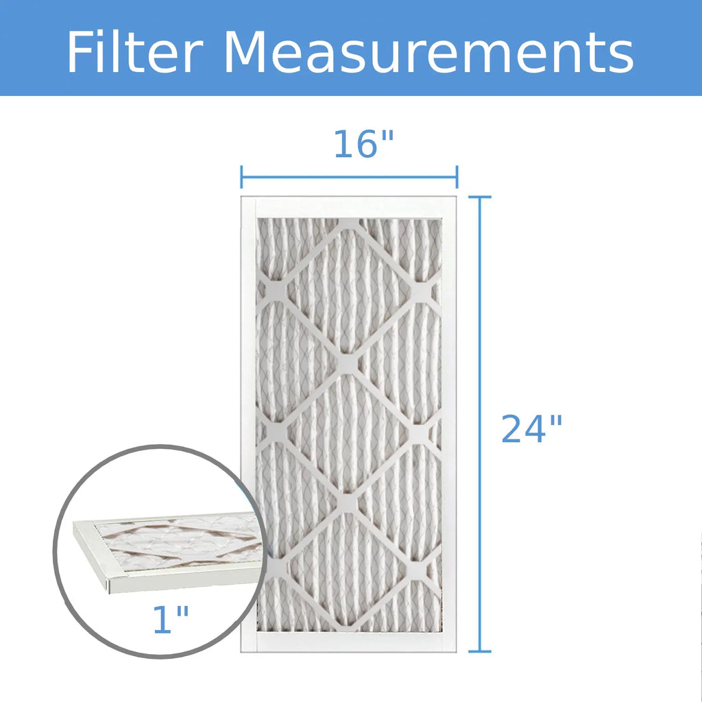 16x24x1, Purolator / Air Guard Hi-E 40 Extended Surface Pleated Air Filter, Mechanical MERV 8, (6 Pack)