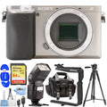 Sony Alpha a6400 Mirrorless Digital Camera (Body Only Silver) - 10PC Accessory Kit