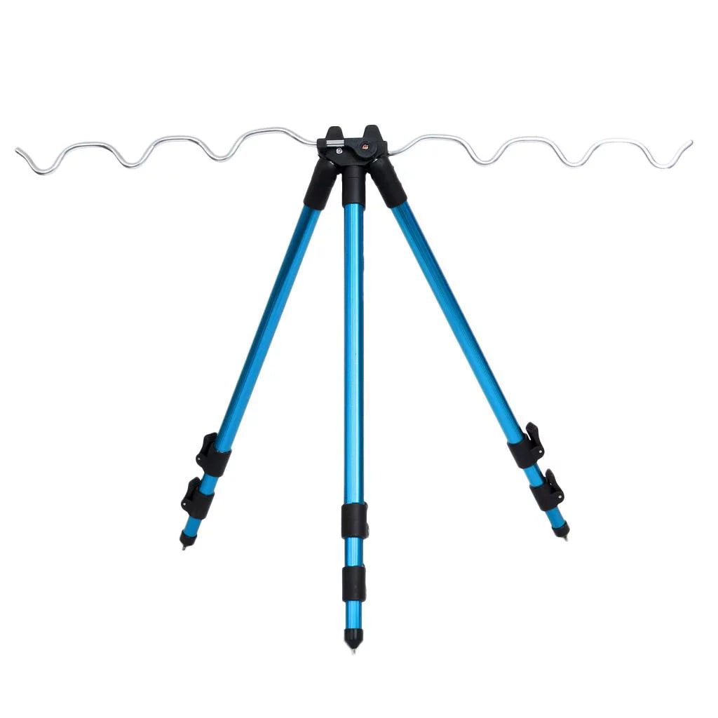 Fishing Rod Holder Tripod Stand Telescopic Fishing , Adjustable and Lightweight Blue