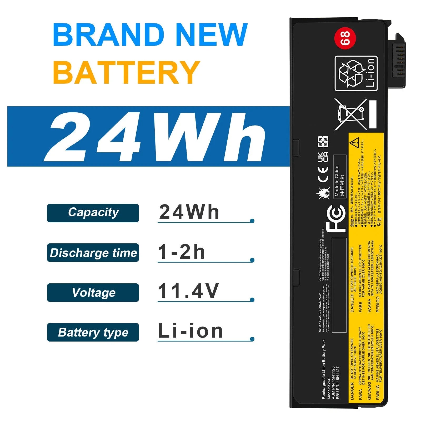 Energy Source For Lenovo ThinkPad L450 T470P L470 T560 T440 T460 45N1130 45N1125 24Wh