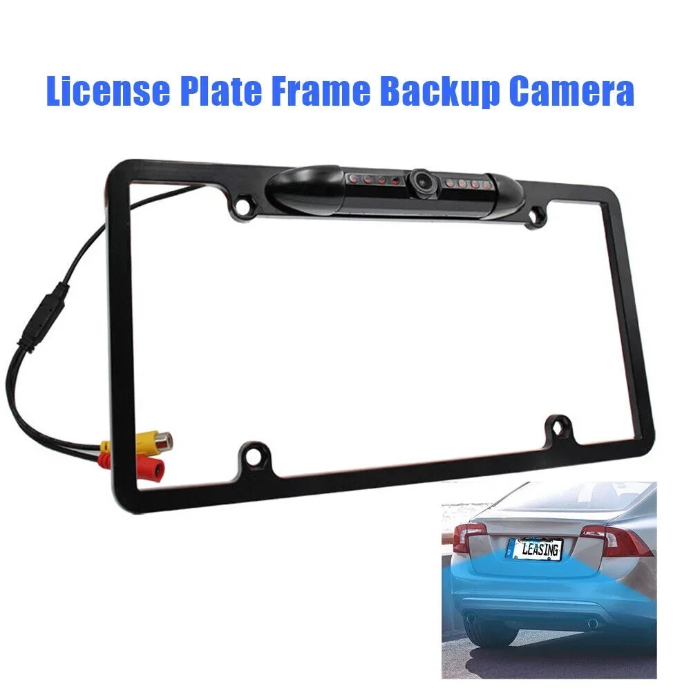 JahyElec HD Color CMOS Car License Plate Memory Mount Rear View Backup Camera 8 IR LED