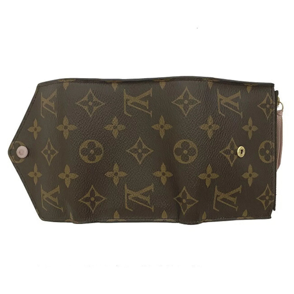 Pre-Owned Wallet Portefeuille Victorine Brown Pink Rose Ballerine Random Access Memory M62360 Trifold NZ3119 LOUIS VUITTON Ladies (Good)